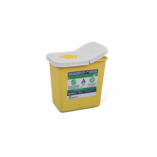 Medline Biohazard Sharps Containers,Yellow,2 Gallon MDS706202