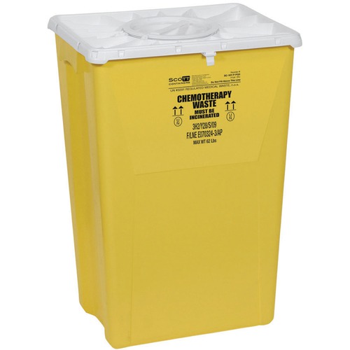 Scott Containers Chemo Sharps Containers By Scott Containers,Yellow,18